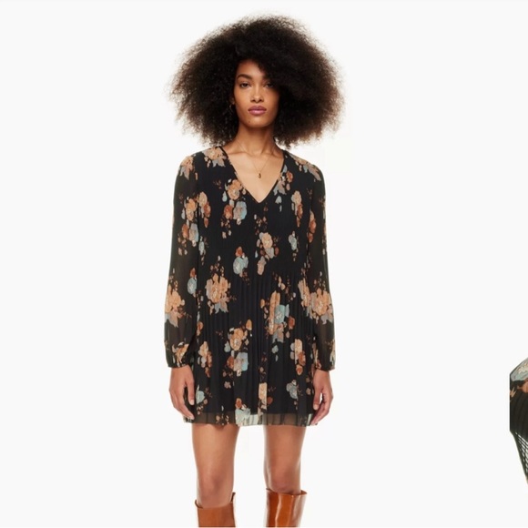 Wilfred Daydreamer V-Neck Dress Black/ Maplewood - Picture 1 of 10